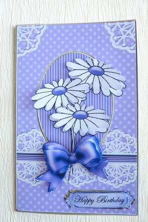 Daisies and Lace Lottery Wallet Card by Rosina Walker