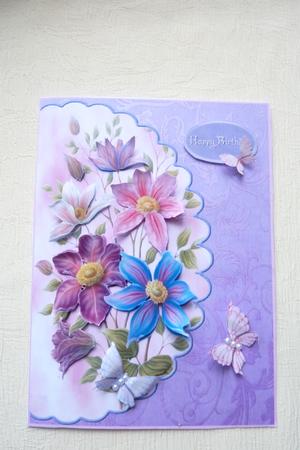 Floral Scalloped Edged with Decoupage by Rosina Walker