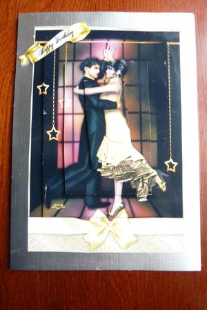 Gold Ballroom Dancers Pyramid by Rosina Walker