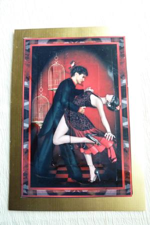 Red Ballroom Dancers Pyramid by Rosina Walker