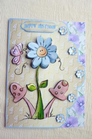More Daisies! - Scallop Edge Card Front by Rosina Walker