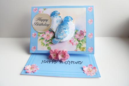 Bluebirds-easel Card by Rosina Walker