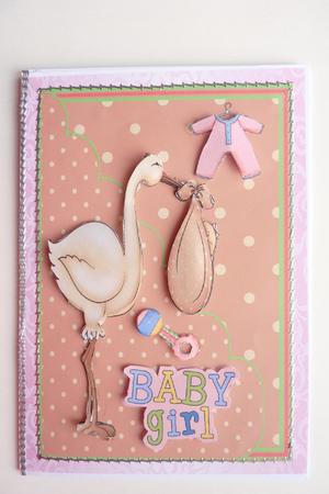 Baby Girl Decoupage Topper by Rosina Walker