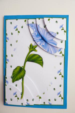 Blue Petunia 2 Corner Stacker by Rosina Walker