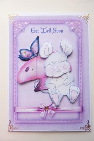 Get Well Soon Mouse with Decoupage by Rosina Walker