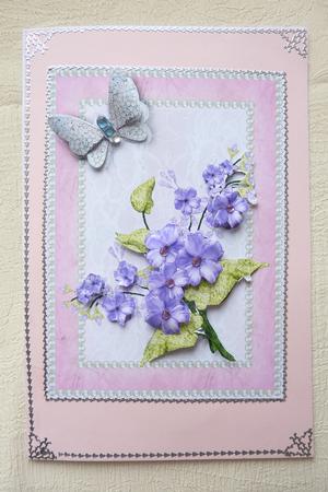 Lavender Briar Roses in Pearl Edge Frame & Diamond Butterfly by Rosina Walker