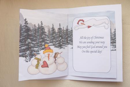Snow Family Insert with Verse by Rosina Walker