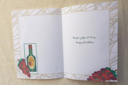 Vino for Your Birthday A5 Portrait Insert by Rosina Walker