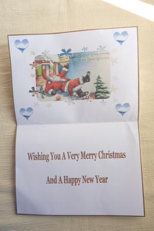 Santa Slipping in the Snow Insert by Rosina Walker