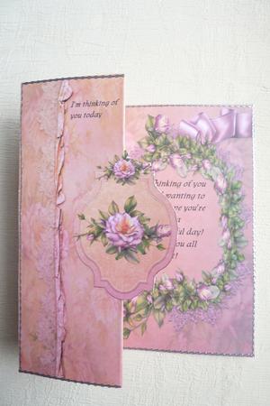 Pink Rose Fold Back by Rosina Walker