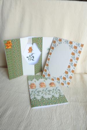 Deep Gold Rose Internal Window Card Kit by Rosina Walker