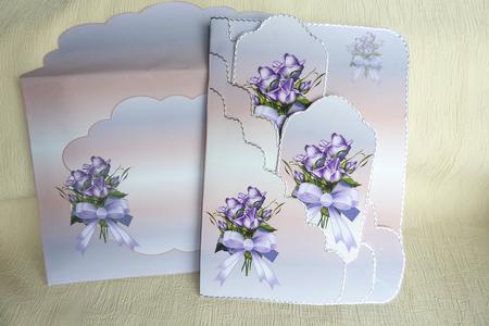 Pink and Lavender Pocket Card by Rosina Walker