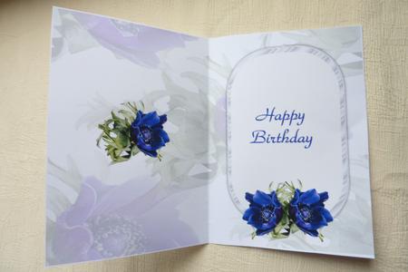 Anemone Insert Happy Birthday by Rosina Walker