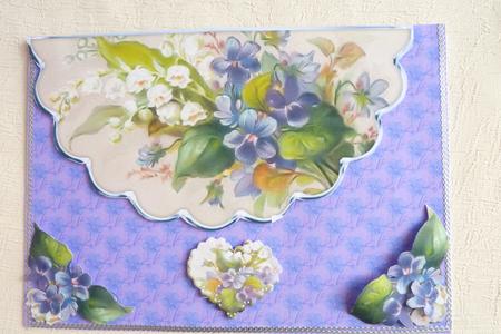 Violas and Lily of the Valley Toppers by Rosina Walker