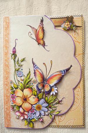 Floral Butterflies Fancy Edge with Decoupage by Rosina Walker