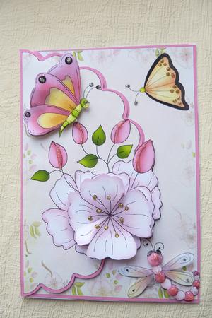 Pretty Floral Butterfly by Rosina Walker