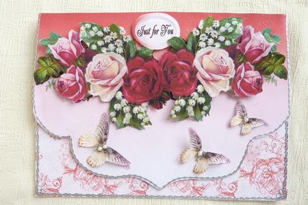 Roses and Butterflies Decoupage by Rosina Walker