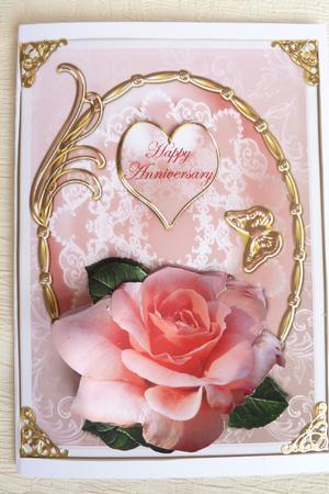 Pink and Gold Rose by Rosina Walker