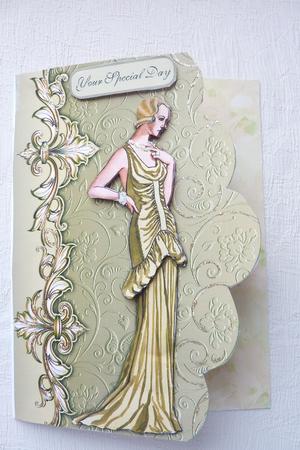 Vintage Scalloped Card Front by Rosina Walker