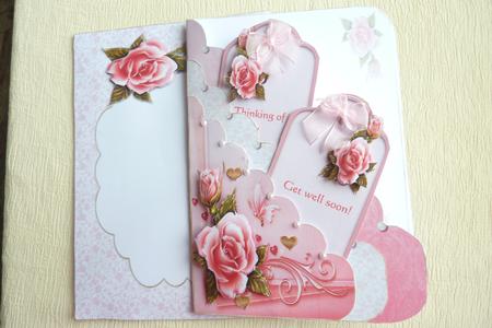 Romantic Roses Scalloped Pocket Card & Envelope by Rosina Walker
