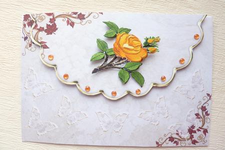 Floral Envelope Card 1 by Rosina Walker
