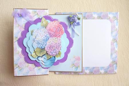 Hydrangeas Scalloped Fold Back Card Kit by Rosina Walker