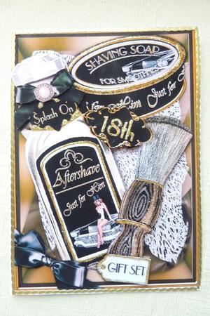 Aftershave 18th Birthday Gift Set A4 Picture Sheet by Rosina Walker