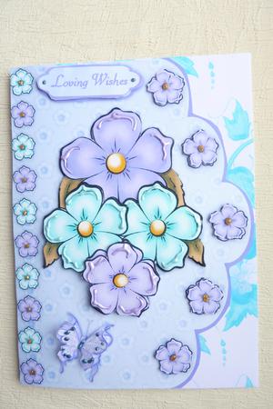Blooming Blossoms 2 Scallop Edge Card Front by Rosina Walker