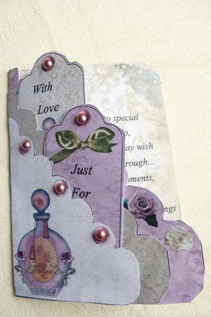 Vintage Perfume Layered Corner and Tag Card Kit by Rosina Walker