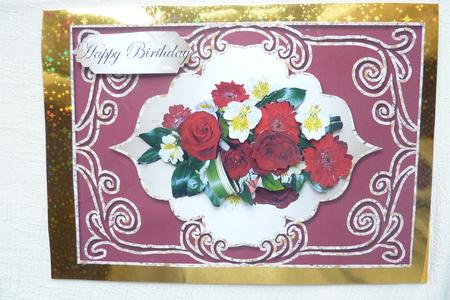Beautiful Bouquet Various Occasions Card Front/ Topper 1 by Rosina Walker