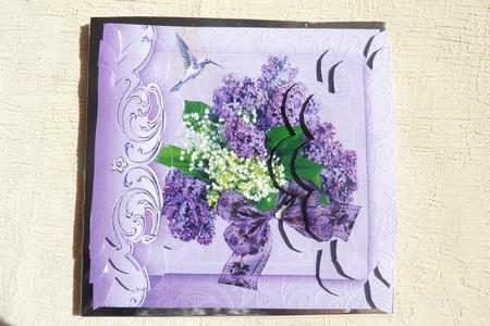 Lilac Bouquet Fancy Edge Side Stacker by Rosina Walker