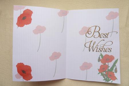 Best Wishes with Poppies by Rosina Walker