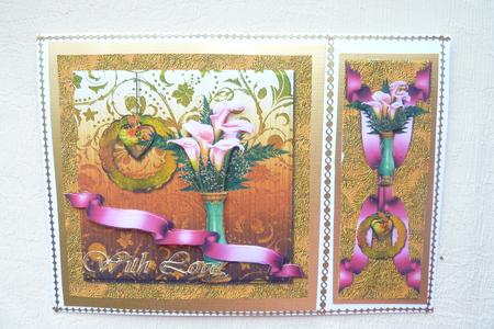 Calla Lillies on Gold by Rosina Walker