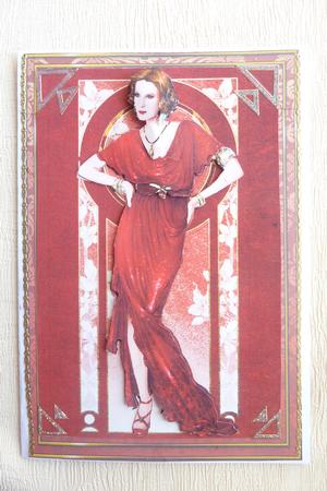 Art Deco Lady Elise (red) by Rosina Walker