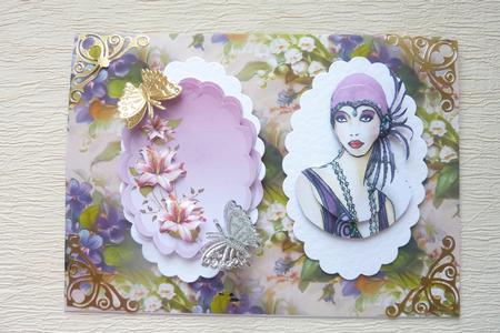 Violas and Lily of the Valley Backing Paper by Rosina Walker