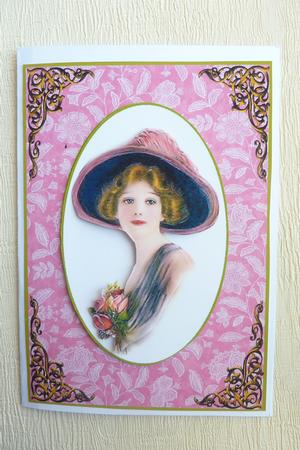 Beautiful Lady==a5 Card by Rosina Walker
