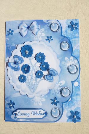 Fancy Flowers Scallop Edge Card Front by Rosina Walker