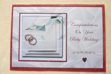 Wedding Rings & Lilies - 40th Anniversary by Rosina Walker