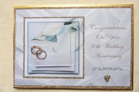 Wedding Rings & Lilies - 50th Anniversary by Rosina Walker