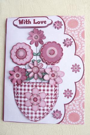 Posy in a Pocket Scallop Edge Card Front by Rosina Walker