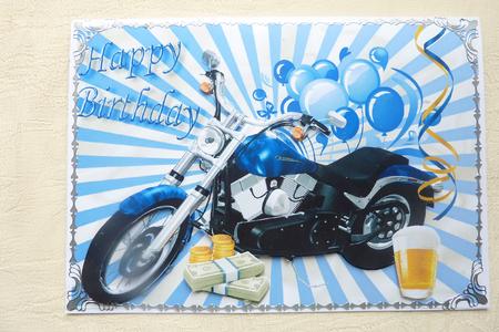 Bike, Money Beer, Way to Go, Birthday A4 by Rosina Walker