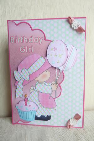 Birthday Girl Envelope Cardfront by Rosina Walker