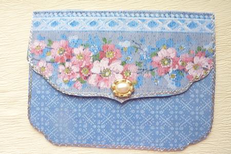 Vintage Pastel Floral Background in Blue and Pink by Rosina Walker