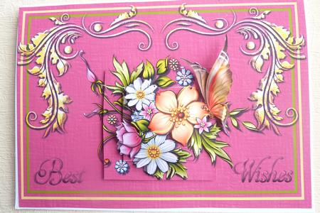 Flowers and Flourishes Pink by Rosina Walker