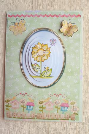 Sunflowers and Bird Houses by Rosina Walker