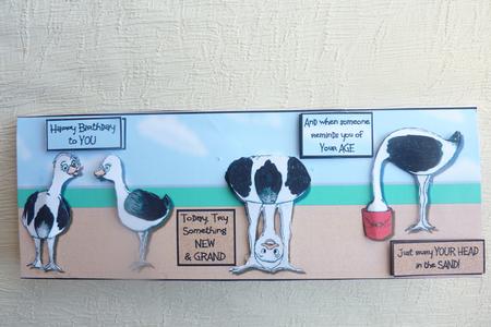 Bury Your Head in the Sand, Fun Fathers Day or Birthday by Rosina Walker