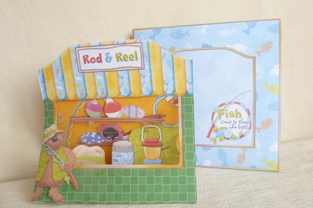 Fishing Shop 3D Pop Up Window Card Kit by Rosina Walker