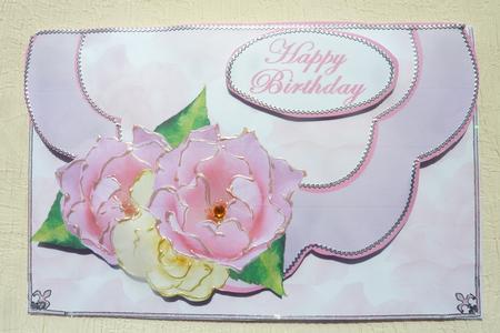 Pink Roses with Scallop Edge by Rosina Walker