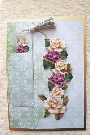 Roses Pocket with Bookmark by Rosina Walker