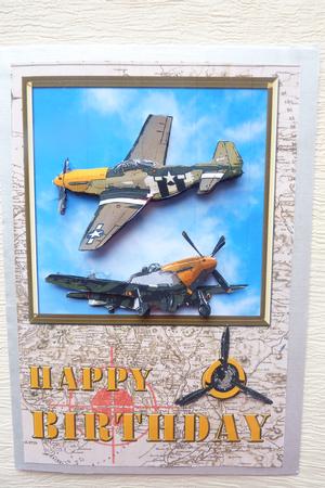 Ww2 Fighters Card Front by Rosina Walker